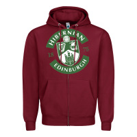 Burgundy hibernian edinburg Zipper Hoodie - linhVisuals