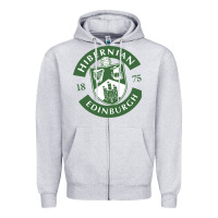 Heather Grey hibernian edinburg Zipper Hoodie - linhVisuals