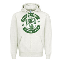 Oatmeal Heather hibernian edinburg Zipper Hoodie - linhVisuals