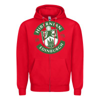 Red hibernian edinburg Zipper Hoodie - linhVisuals