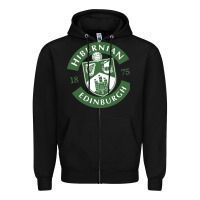 Black hibernian edinburg Zipper Hoodie - linhVisuals