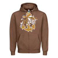 Chestnut navy midshipmen Zipper Hoodie - linhVisuals