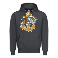 Smoke navy midshipmen Zipper Hoodie - linhVisuals