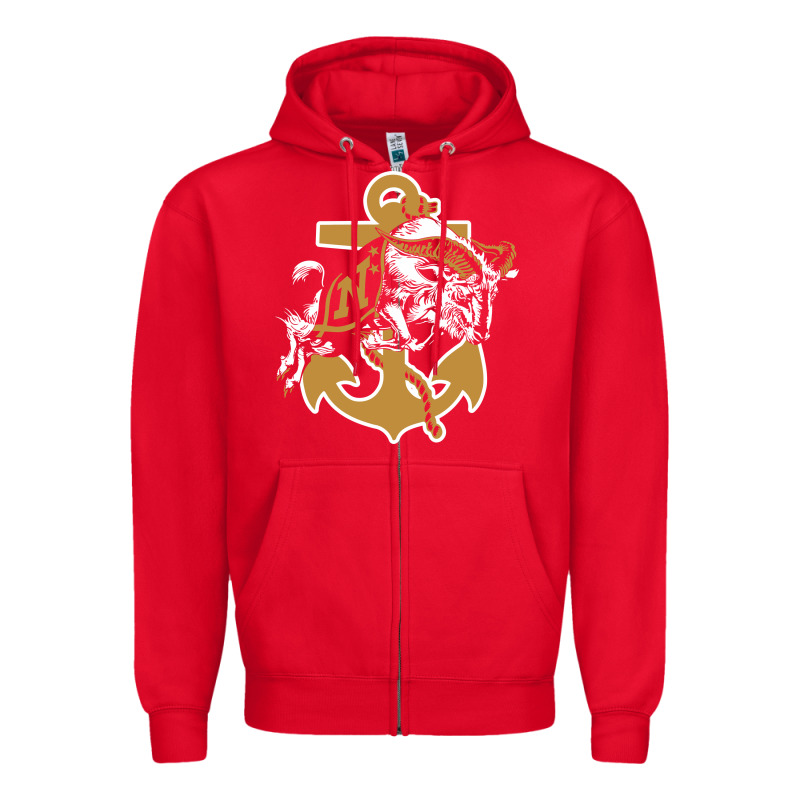 Navy Midshipmen Zipper Hoodie by linhVisuals | Teevron