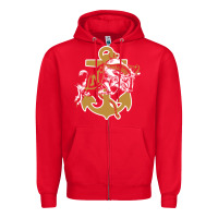Red navy midshipmen Zipper Hoodie - linhVisuals