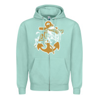 Seafoam navy midshipmen Zipper Hoodie - linhVisuals
