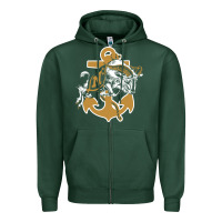 Sports Green navy midshipmen Zipper Hoodie - linhVisuals