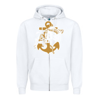 White navy midshipmen Zipper Hoodie - linhVisuals