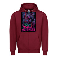 Burgundy Black Dahlia Murder Zipper Hoodie - linhVisuals