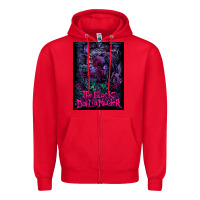 Red Black Dahlia Murder Zipper Hoodie - linhVisuals