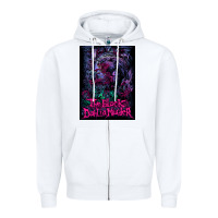 White Black Dahlia Murder Zipper Hoodie - linhVisuals