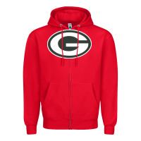 Red gretna high school Zipper Hoodie - linhVisuals