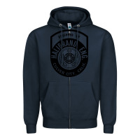 Navy what goes up must come down Zipper Hoodie - linhVisuals