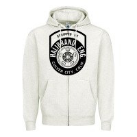 Oatmeal Heather what goes up must come down Zipper Hoodie - linhVisuals