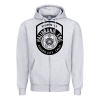 Heather Grey what goes up must come down Zipper Hoodie - linhVisuals