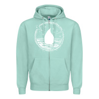 Seafoam magic  the gathering kaldheim islands symbol Zipper Hoodie - linhVisuals