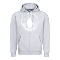 Heather Grey magic  the gathering kaldheim islands symbol Zipper Hoodie - linhVisuals