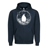 Navy magic  the gathering kaldheim islands symbol Zipper Hoodie - linhVisuals