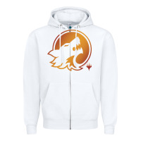 White magic the gathering hunt emblem Zipper Hoodie - linhVisuals