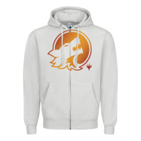 Dove Grey magic the gathering hunt emblem Zipper Hoodie - linhVisuals