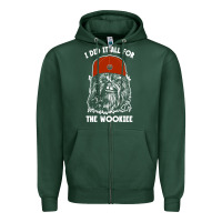 Sports Green i did it all for the wookiee Zipper Hoodie - linhVisuals