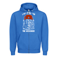 True Royal i did it all for the wookiee Zipper Hoodie - linhVisuals