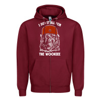 Burgundy i did it all for the wookiee Zipper Hoodie - linhVisuals