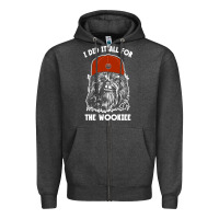Charcoal Heather i did it all for the wookiee Zipper Hoodie - linhVisuals