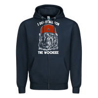 Navy i did it all for the wookiee Zipper Hoodie - linhVisuals