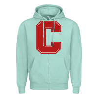 Seafoam cornell big red Zipper Hoodie - linhVisuals