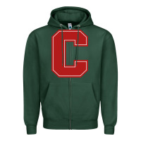 Sports Green cornell big red Zipper Hoodie - linhVisuals
