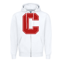 White cornell big red Zipper Hoodie - linhVisuals
