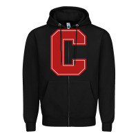 Black cornell big red Zipper Hoodie - linhVisuals