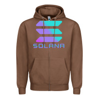 Chestnut solana cryptocurrency solana Zipper Hoodie - linhVisuals