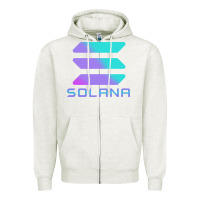 Oatmeal Heather solana cryptocurrency solana Zipper Hoodie - linhVisuals