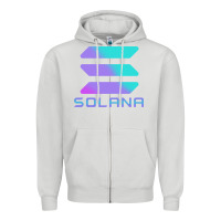 Dove Grey solana cryptocurrency solana Zipper Hoodie - linhVisuals