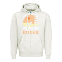 Oatmeal Heather boxer beer dog lover t  shirt boxer beer dog lover t  shirt Zipper Hoodie - linhVisuals