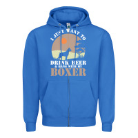 True Royal boxer beer dog lover t  shirt boxer beer dog lover t  shirt Zipper Hoodie - linhVisuals