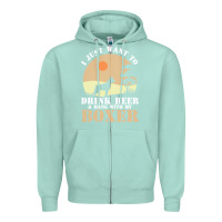 Seafoam boxer beer dog lover t  shirt boxer beer dog lover t  shirt Zipper Hoodie - linhVisuals
