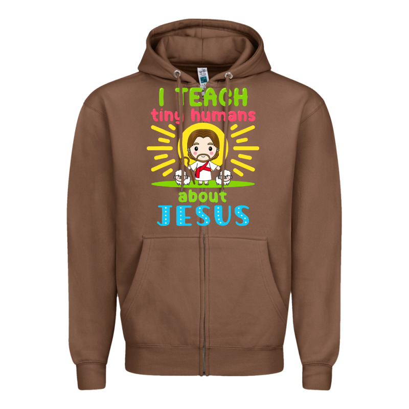 I Teach Tiny Humans About Jesus Zipper Hoodie by linhVisuals | Teevron