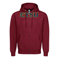 Burgundy etsu buccaneers Zipper Hoodie - linhVisuals