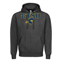 Charcoal Heather etsu buccaneers Zipper Hoodie - linhVisuals