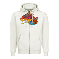 Oatmeal Heather The Doobie Brothers Zipper Hoodie - linhVisuals