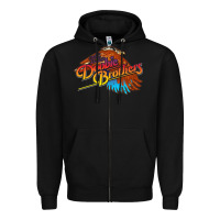 Black The Doobie Brothers Zipper Hoodie - linhVisuals