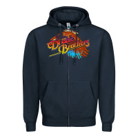 Navy The Doobie Brothers Zipper Hoodie - linhVisuals