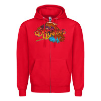 Red The Doobie Brothers Zipper Hoodie - linhVisuals