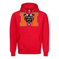 Red mercer bears Zipper Hoodie - linhVisuals