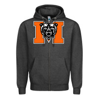Charcoal Heather mercer bears Zipper Hoodie - linhVisuals
