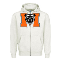 Oatmeal Heather mercer bears Zipper Hoodie - linhVisuals