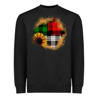 Black sunflower christmas patch3 Heavyweight Sweatshirt - JahusDesignShop